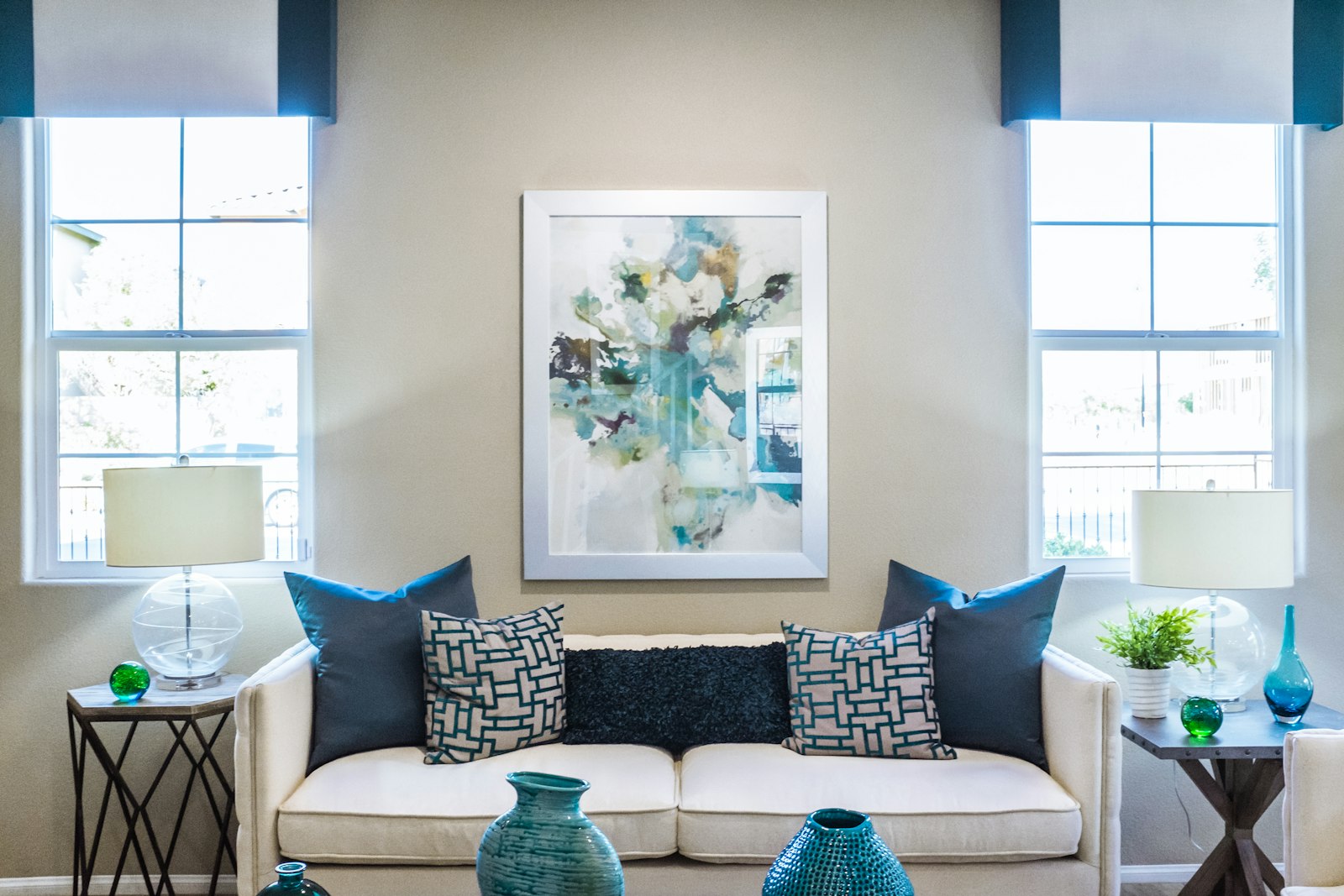 Bright, minimalist living room kept tidy with a simple daily reset routine in Las Vegas