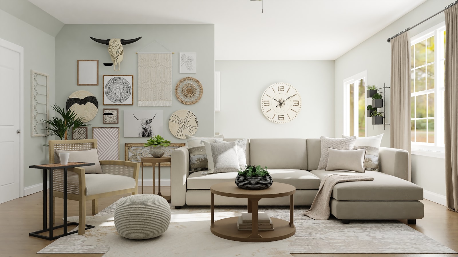Calm, organized living room achieved through Lifelystyle's zero-judgment decluttering in Las Vegas